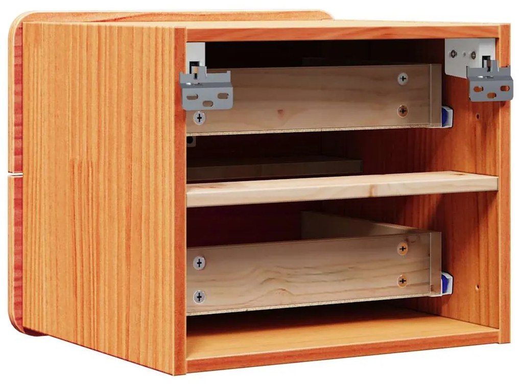 Mesa-de-cabeceira com gaveta 2 pcs Castanho 39 x 34 x 33 cm