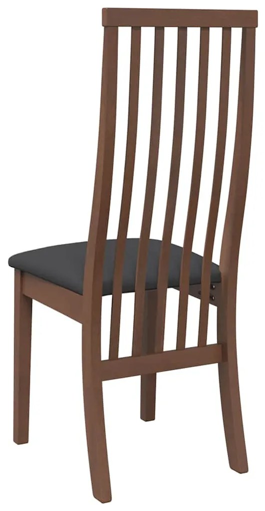 Cadeiras de jantar com almofadões 2 pcs madeira maciça castanho