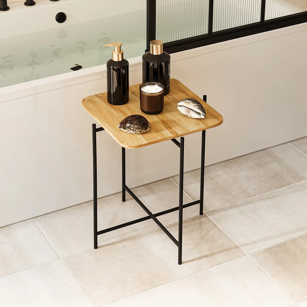 Mesa de Centro Shb-005 – Preto Natural – 46x56x46 cm | Tribo Home