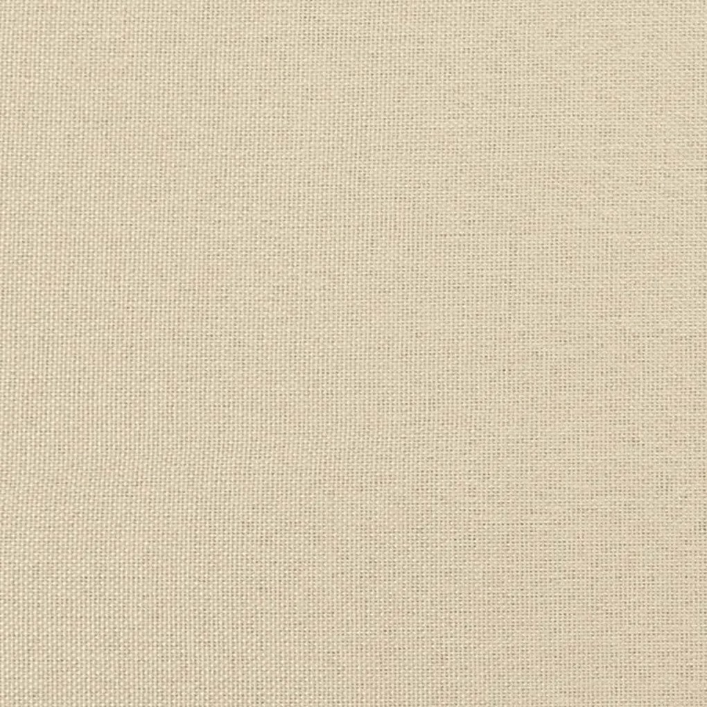 Cadeiras de jantar 2 pcs tecido cor creme