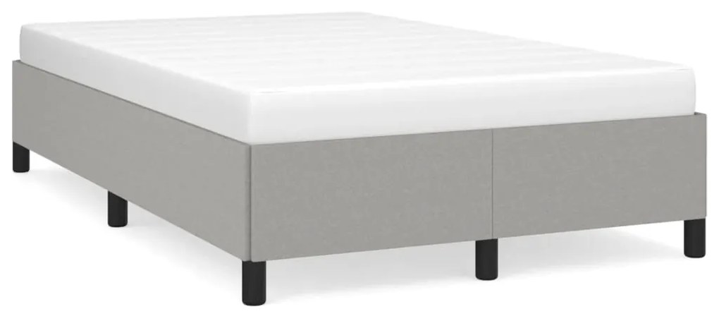 vidaXL Estrutura de cama sem colchão cinza claro tecido