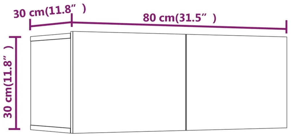 Conjunto móveis de TV 6 pcs madeira processada cinzento cimento