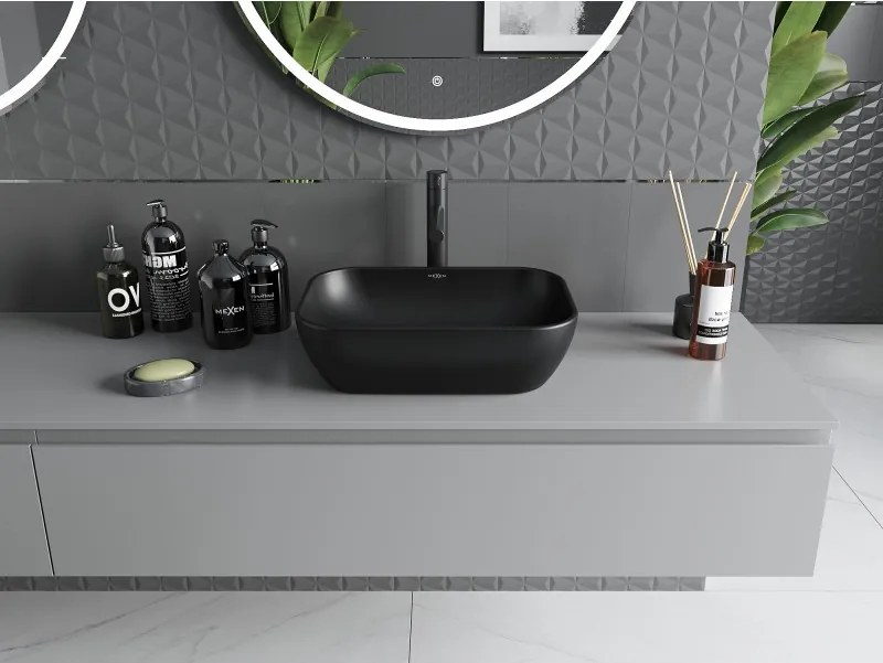 Mexen Rita lavatório de bancada 45 x 32 cm, preto mate - 21084585