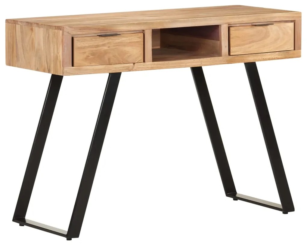 Secretária 107x45x79 cm acácia maciça com arestas vivas