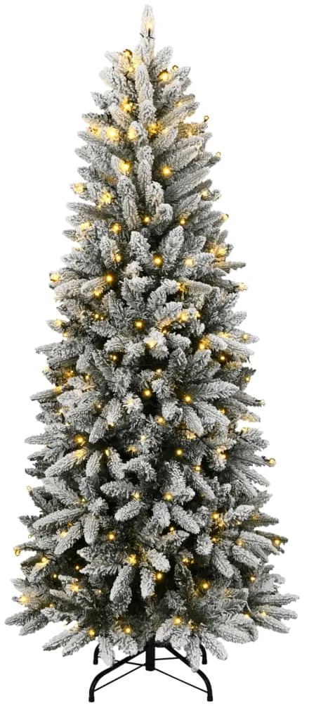 Árvore Natal artificial c/ 300 luzes LED e flocos de neve 240cm