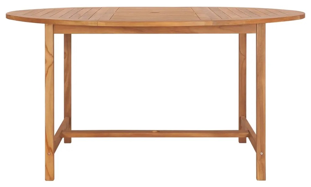 vidaXL Mesa de jardim 150x76 cm madeira de teca maciça