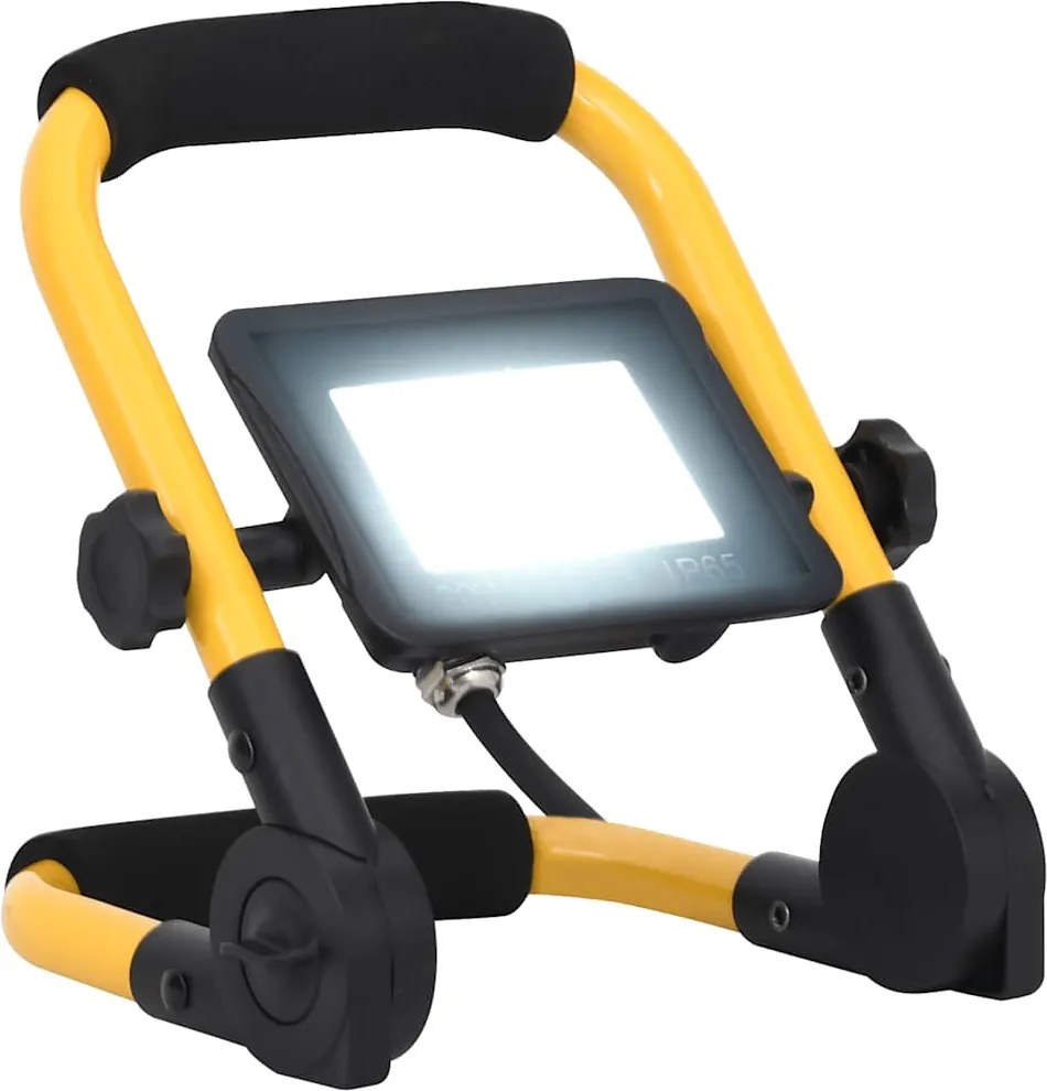 vidaXL Projetor c/ iluminação LED e pega 20 W branco frio