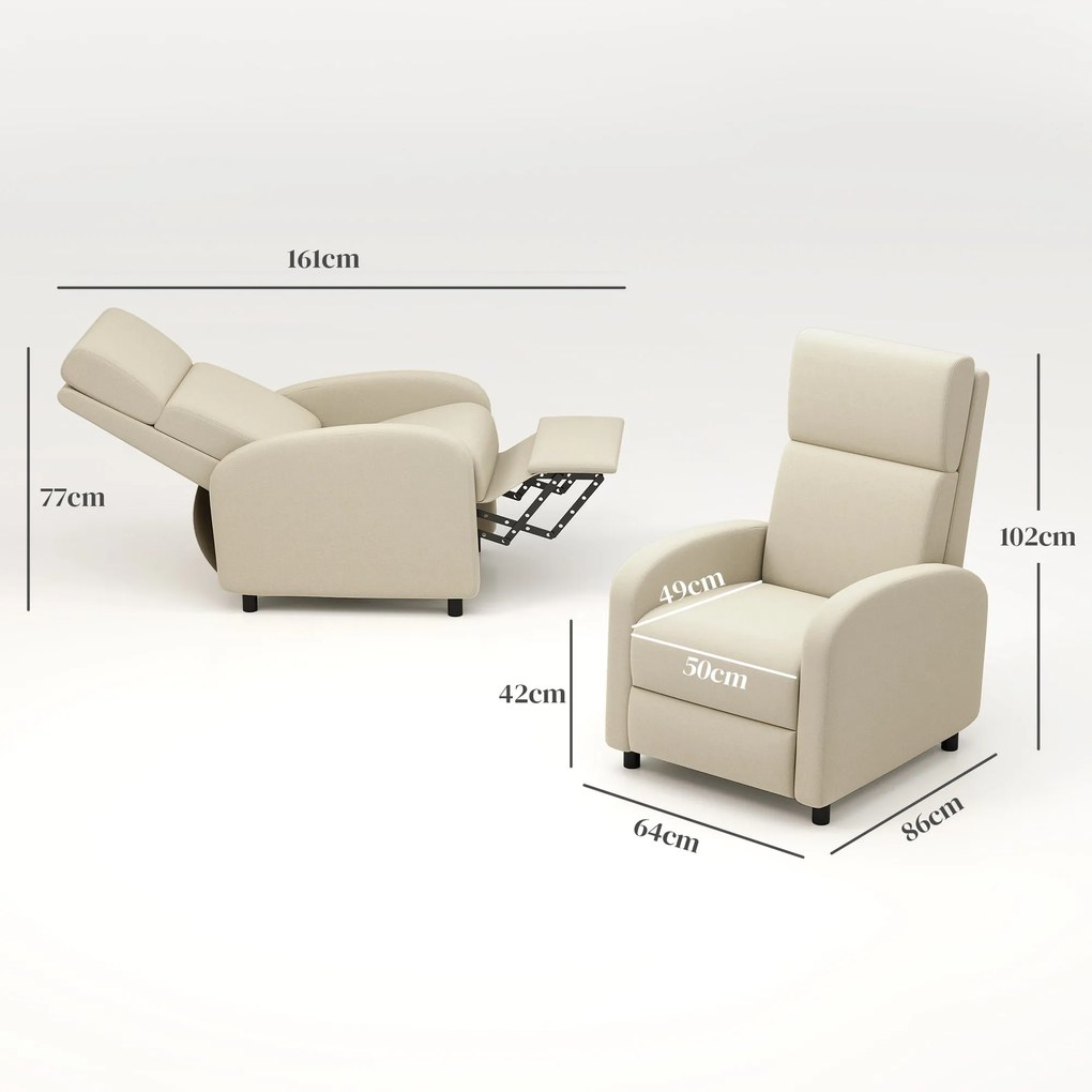 Poltrona Relax Reclinável até 160° Poltrona Reclinável Manual com Apoi