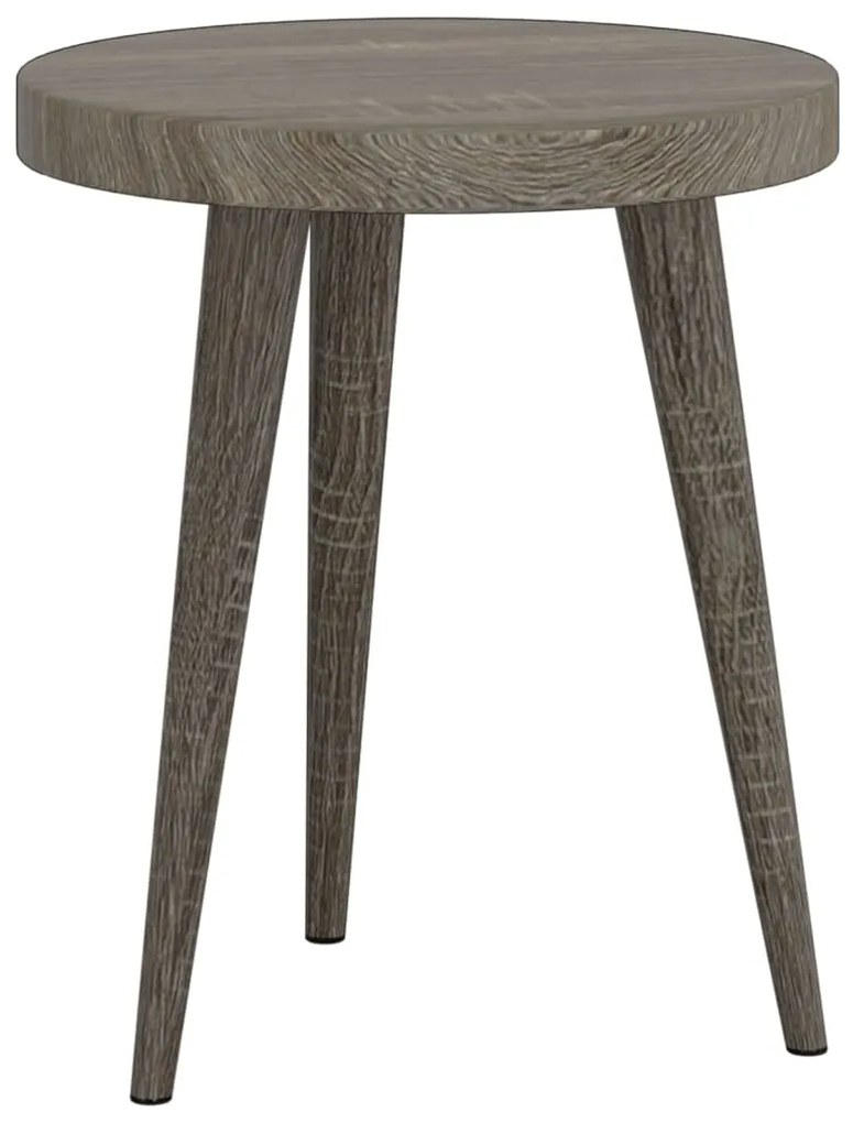 Conjunto mesas de apoio 3 pcs MDF e ferro cinzento