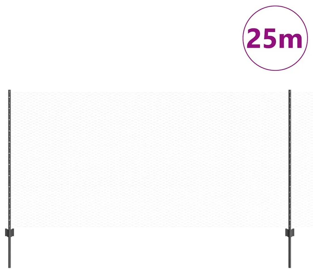 Conjunto de Cercas Conjunto de 2 Cinza Aço Revestido a Pó Padrão