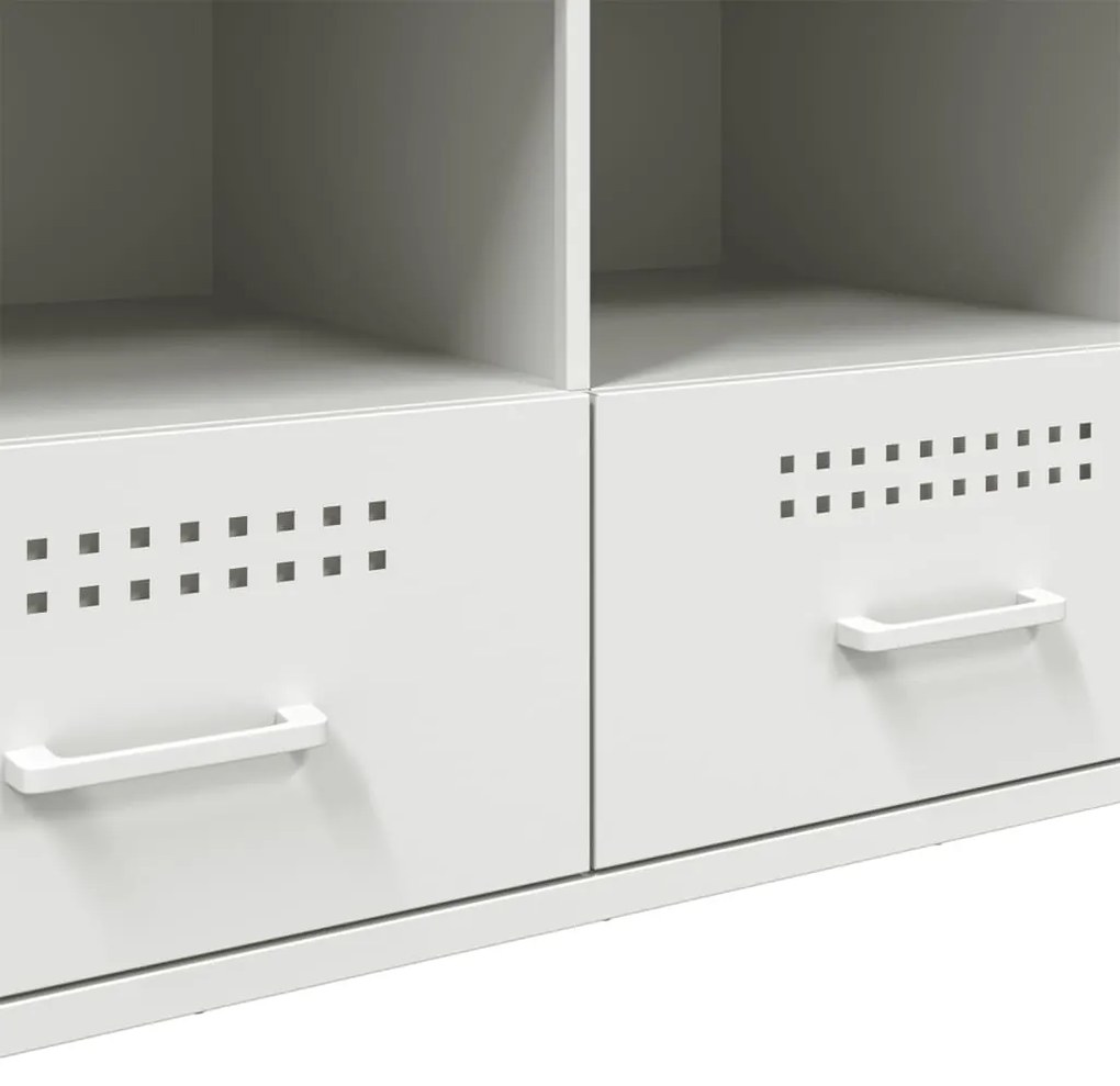 Móvel de TV 100,5x39x50,5 cm aço branco