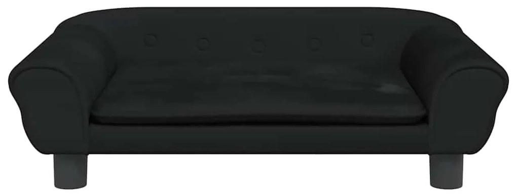Cama para cães 70x48x22 cm veludo preto
