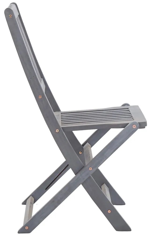Cadeiras de exterior dobráveis 8 pcs madeira de acácia maciça
