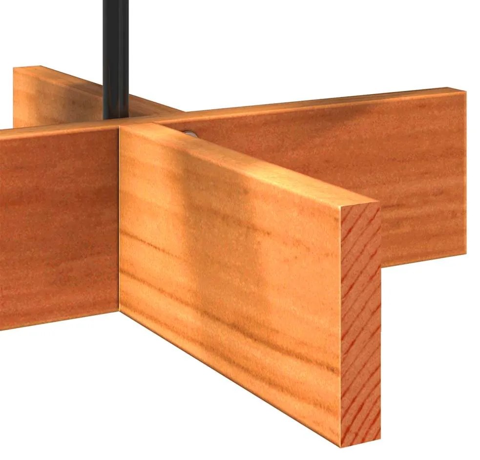 Árvore de Natal decorativa 80 cm pinho maciço castanho-mel