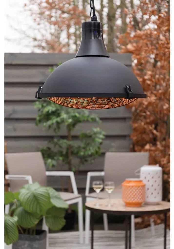 Sunred Aquecedor suspenso Indus II 2100W halogéneo preto