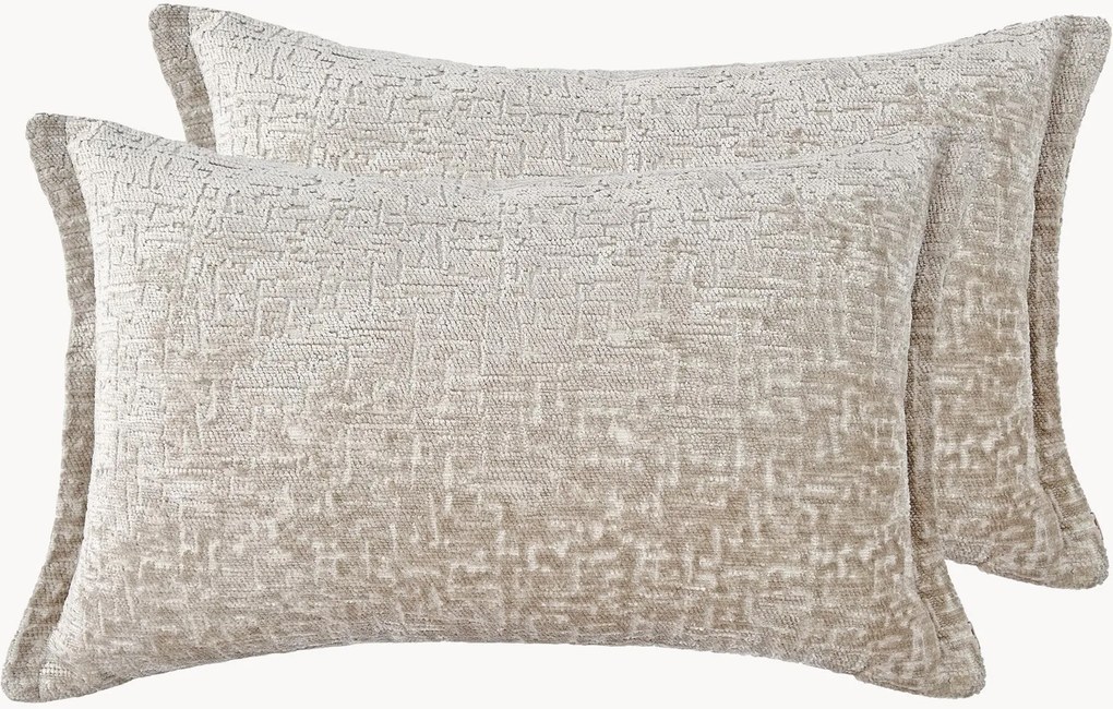 Almofadas em chenille artesanais Orchid, conjunto de 2