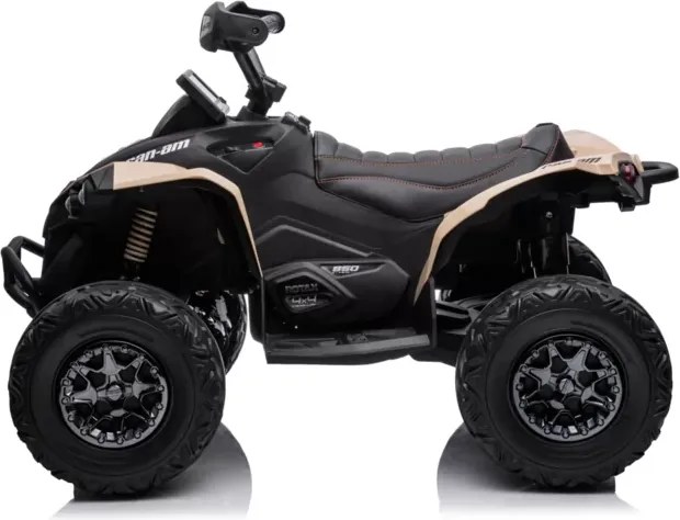 Moto 4 elétrica para crianças 1 a 5 anos, 24V 4x4 Can-Am Renegade Caqui