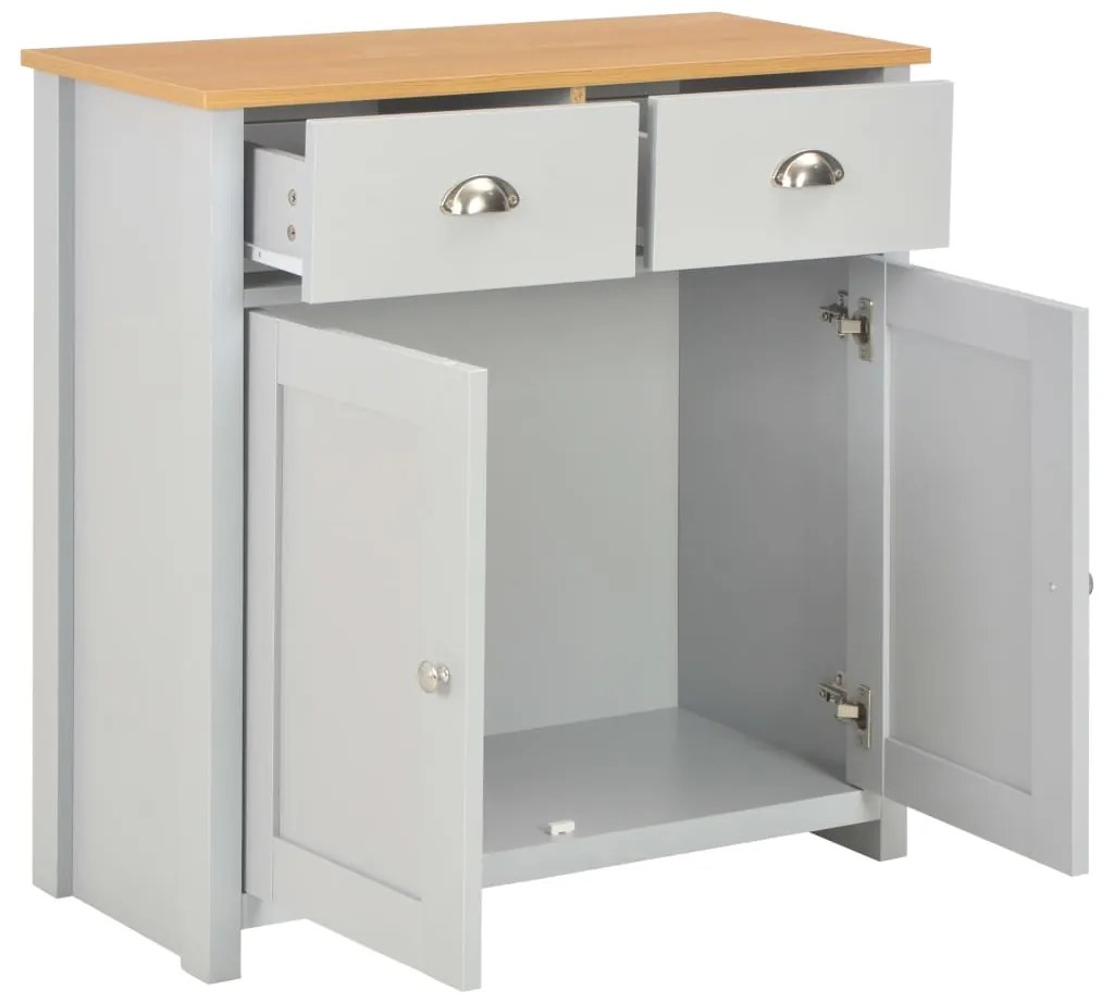 Aparador 79x35x81 cm cinzento