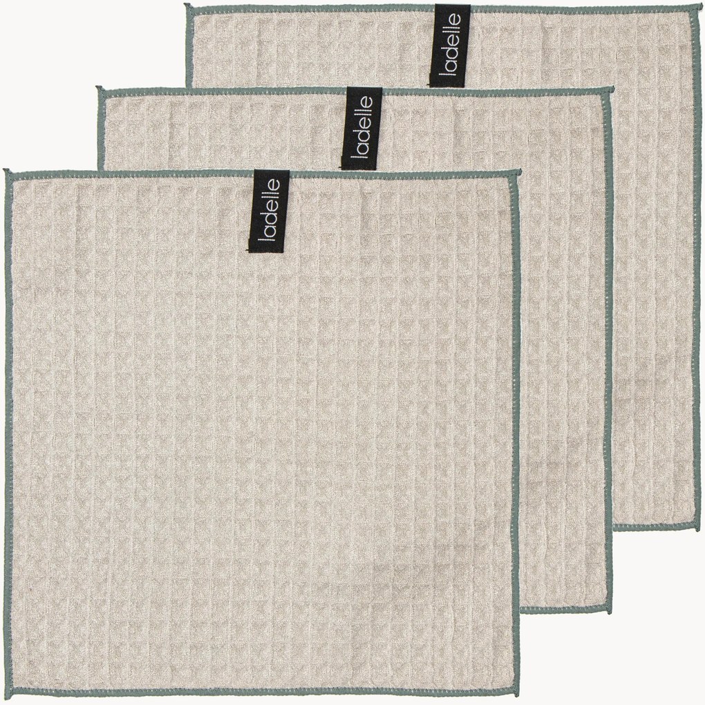 Panos de cozinha em microfibra com textura de favo de mel Mega, conjunto de 3