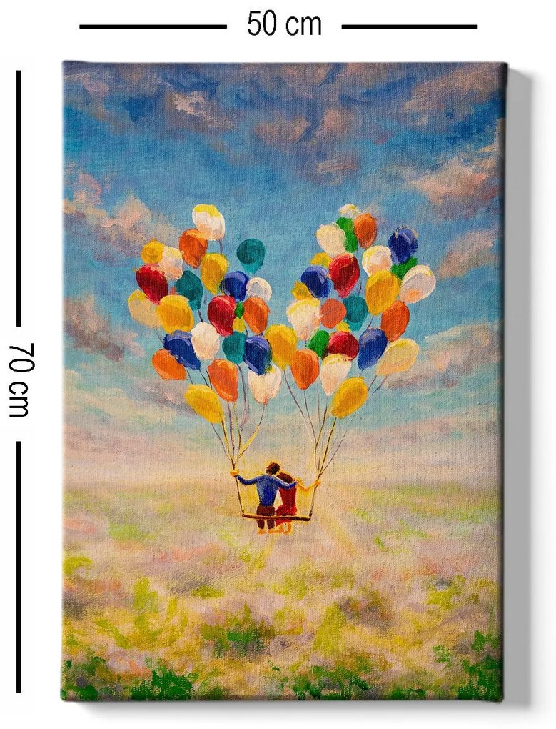 Pintura Decorativa em Tela 1504472159 – Multicolor – 50 x 70 cm