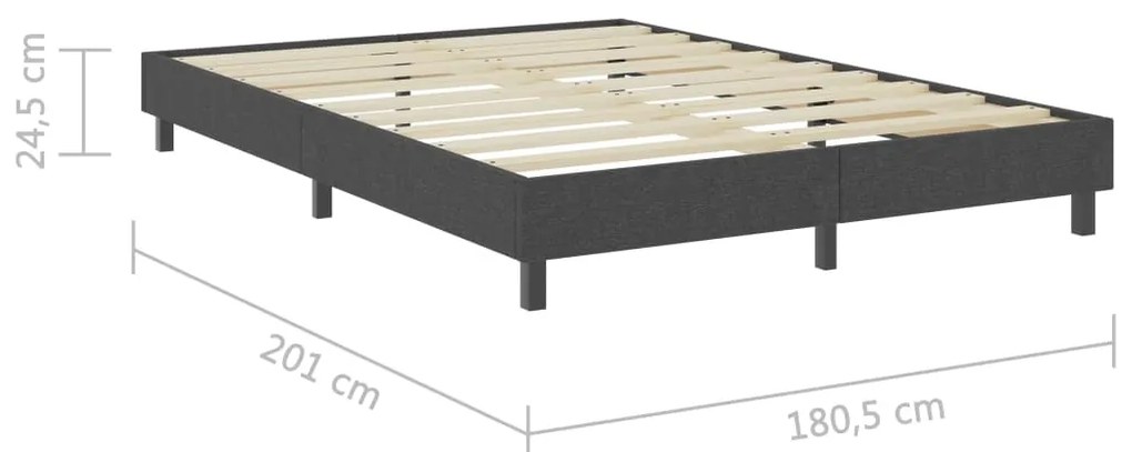 Cama boxspring 180x200 cm tecido cinzento