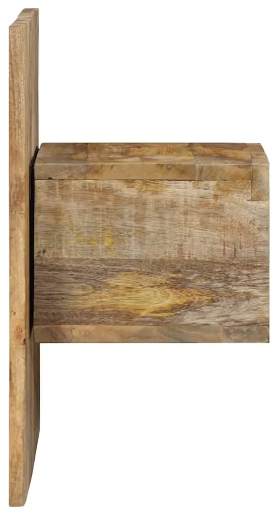 Mesa de cabeceira 50x27x50 cm madeira maciça manga áspera