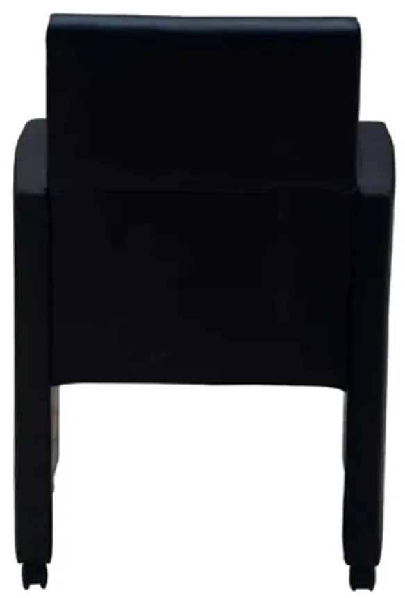 Cadeiras de jantar 2 pcs couro artificial preto