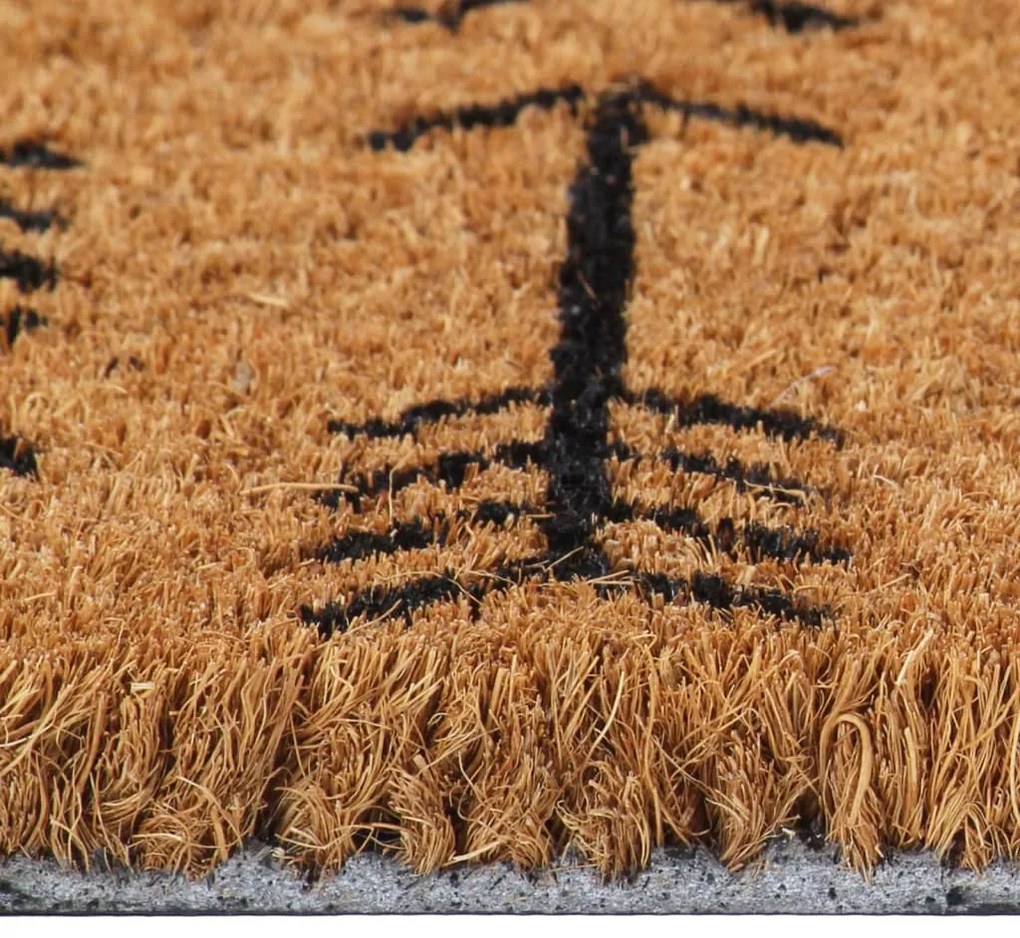 Tapete de porta 45x75 cm fibra de coco tufada natural
