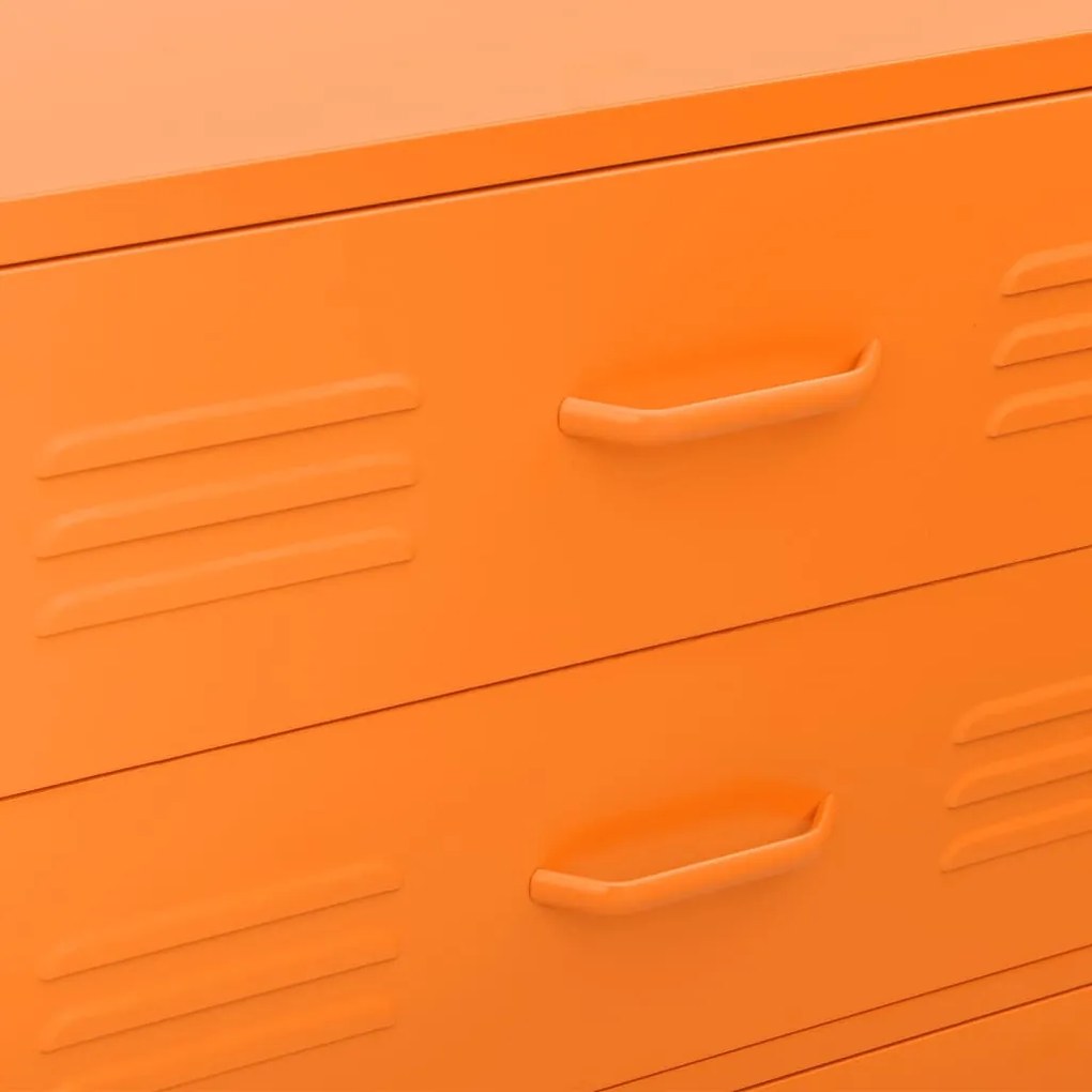 Cómoda/aparador com gavetas aço 80x35x101,5 cm laranja