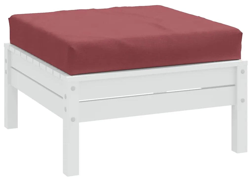 vidaXL Almofadão p/ paletes 60x60x9,5 cm mesclado tecido vermelho tinto