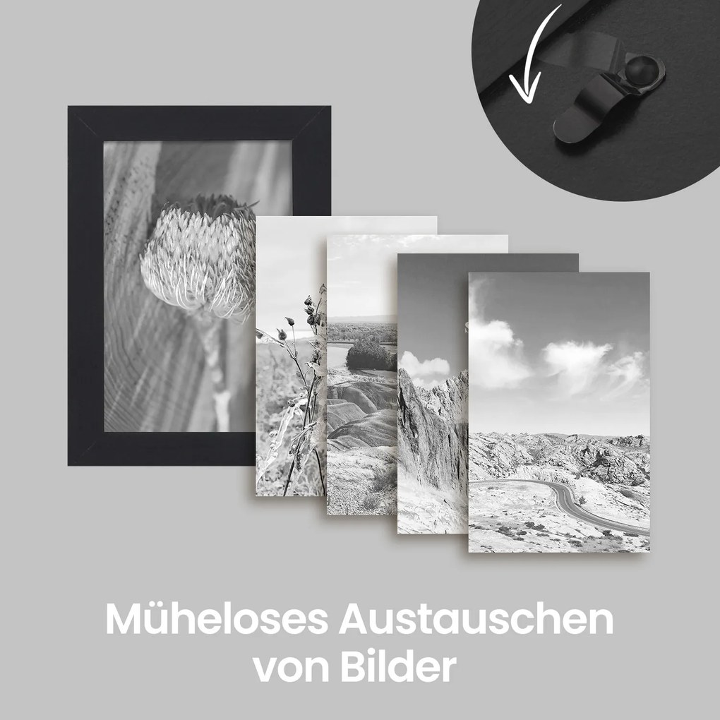 Colagem de molduras, 12 molduras para fotografias de 10 x 15 cm, colagem de fotografias Preto