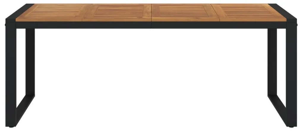 Mesa jardim c/ pernas em forma de U 200x90x75 cm acácia maciça