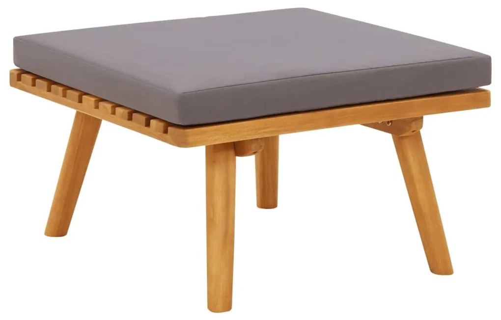 6 pcs conjunto lounge de jardim com almofadões acácia maciça