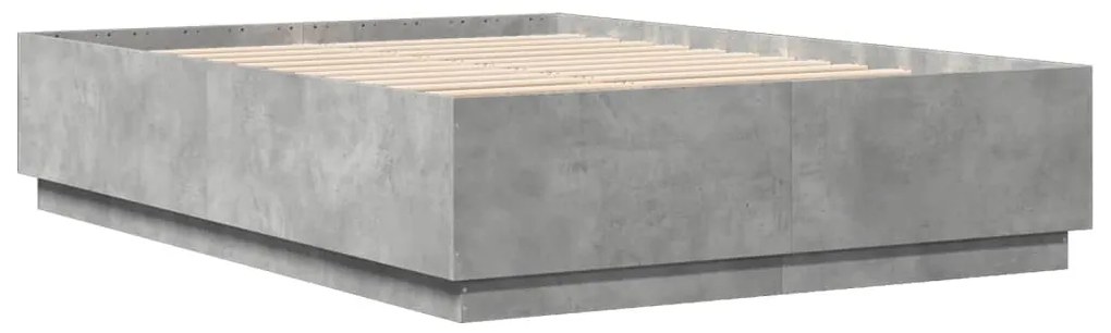 Estrutura de cama 160x200 cm derivados de madeira cinza cimento