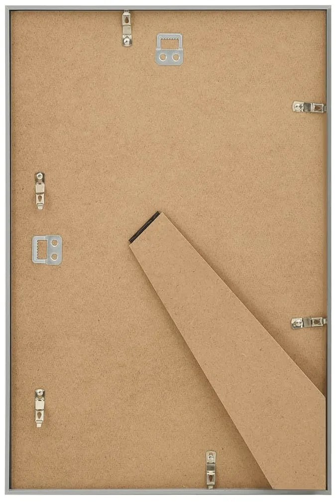 Molduras para parede ou mesa 5 pcs 59,4x84 cm MDF prateado