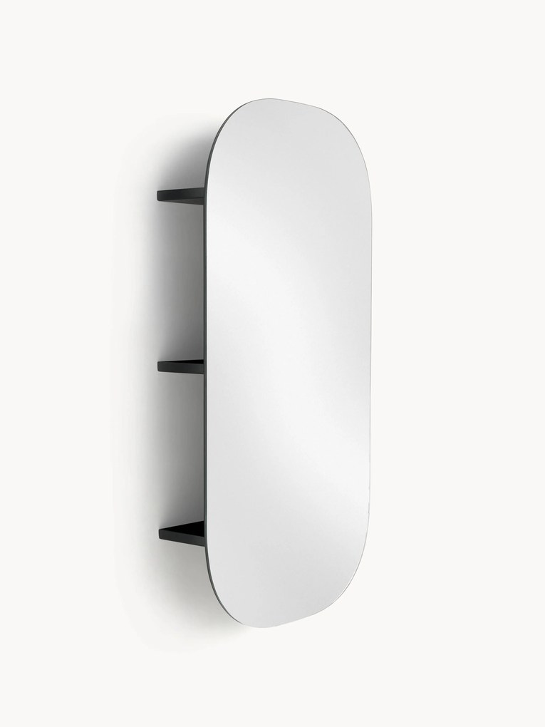 Espelho de parede sem moldura com prateleira Bryan