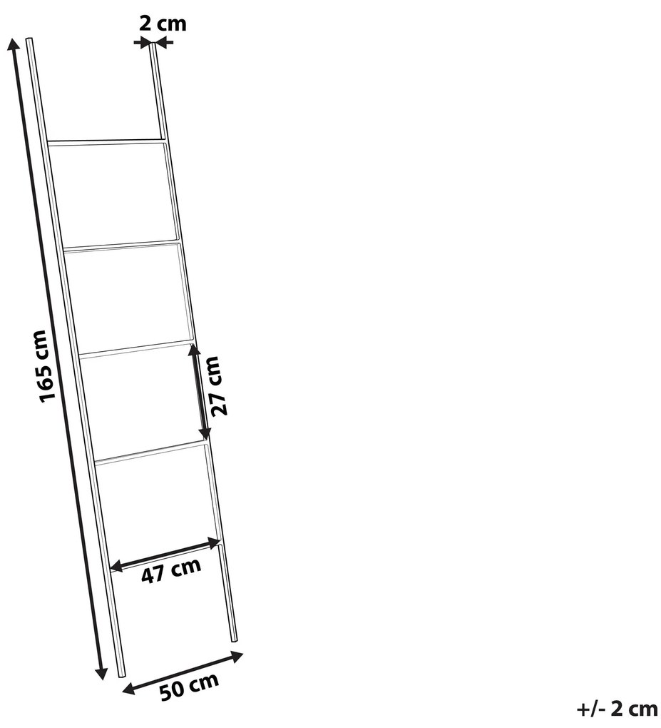 Toalheiro preto 50 x 165 cm ARIBIBI Beliani