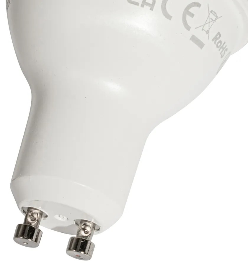 Conjunto de 5 lâmpadas LED GU10 50mm transparentes 7,5W 800 lm 3000K