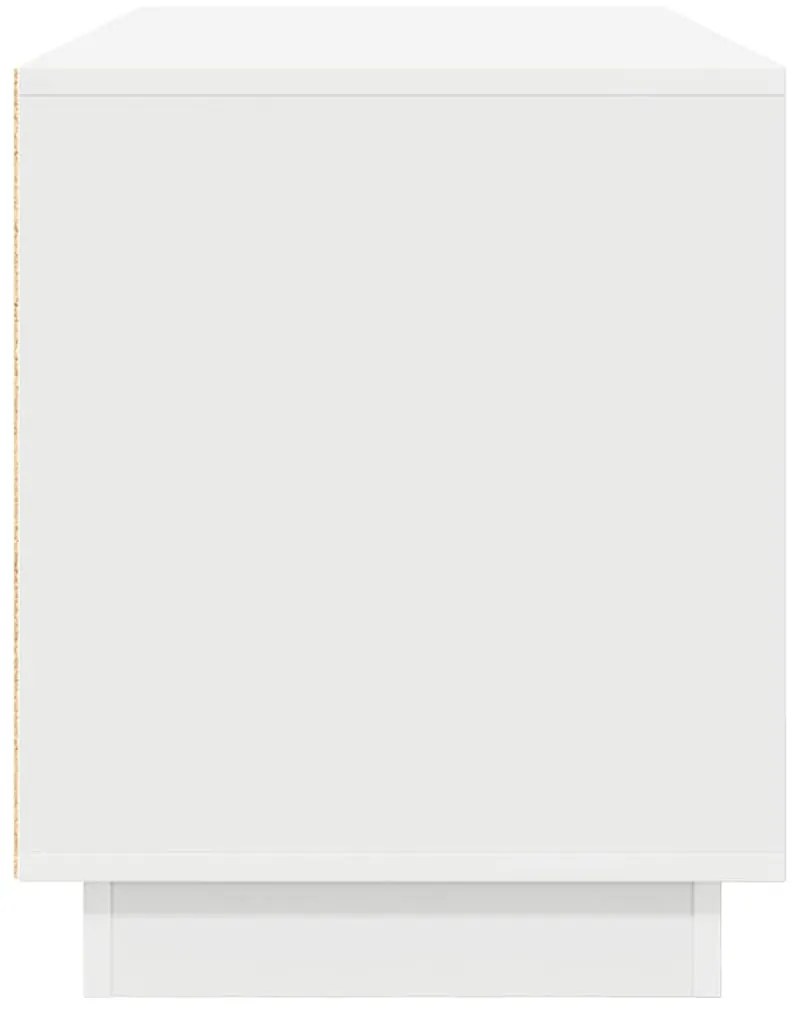 Móvel de TV com luzes LED 100x41x50 cm branco