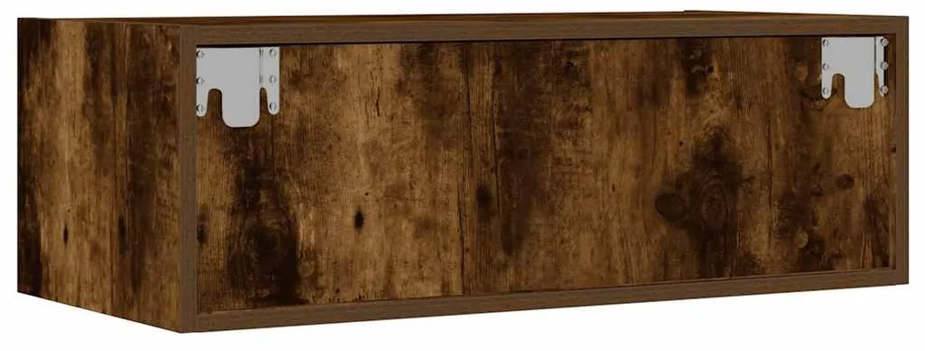 Móvel de TV com luzes LED 75x35,5x25 cm carvalho fumado