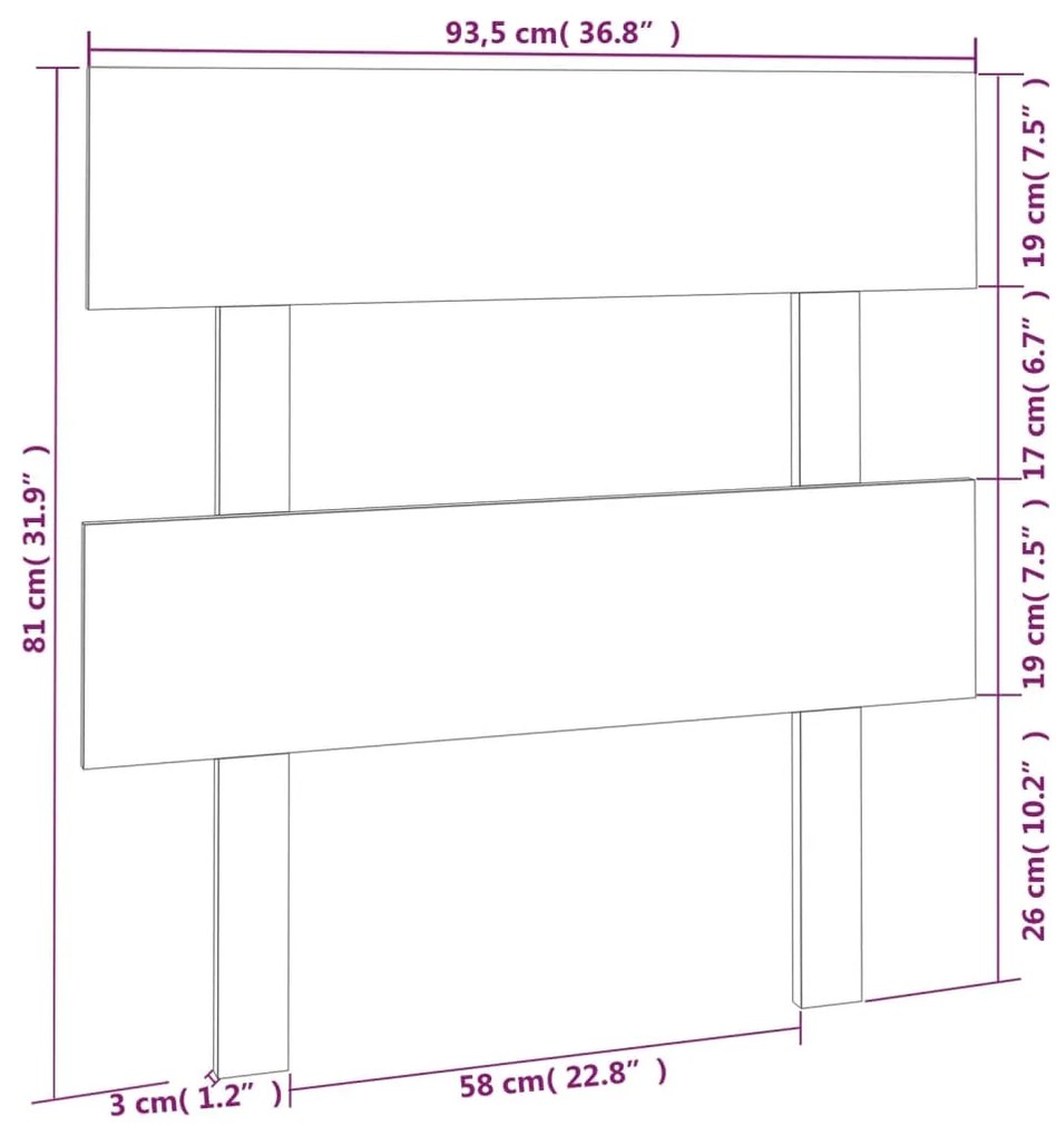 Cabeceira de cama 93,5x3x81 cm pinho maciço castanho mel