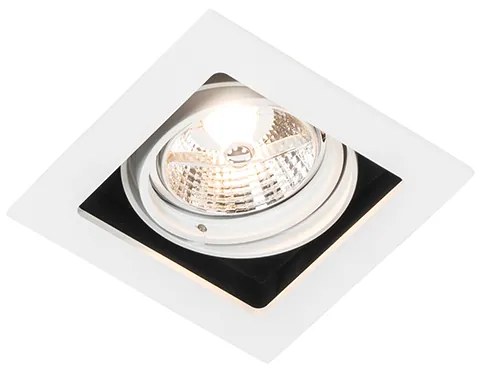 Foco quadrado embutido branco ajustável - Artemis 70 Moderno