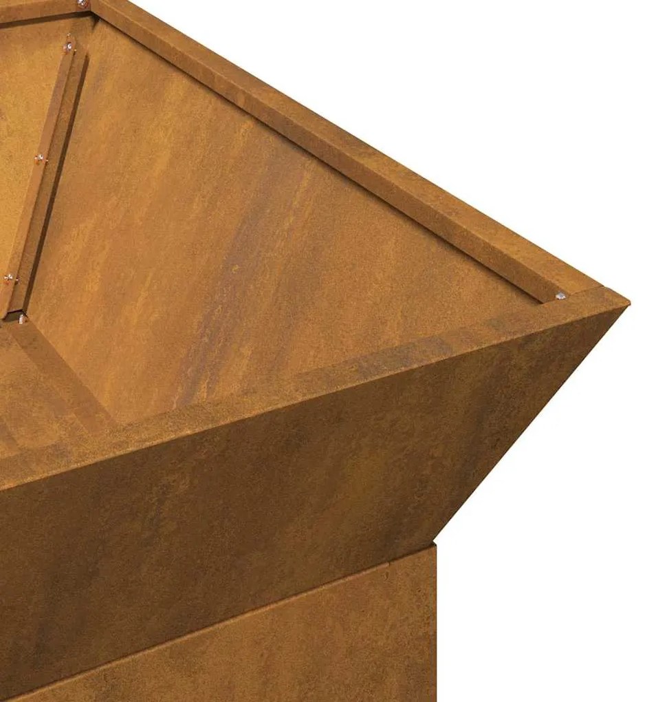 Fire Pit Ferro Enferrujado 50 x 50 x 40 cm Aço corten