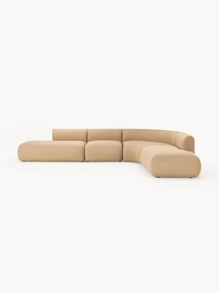 Sofá de canto modular XL em bouclé Sofia