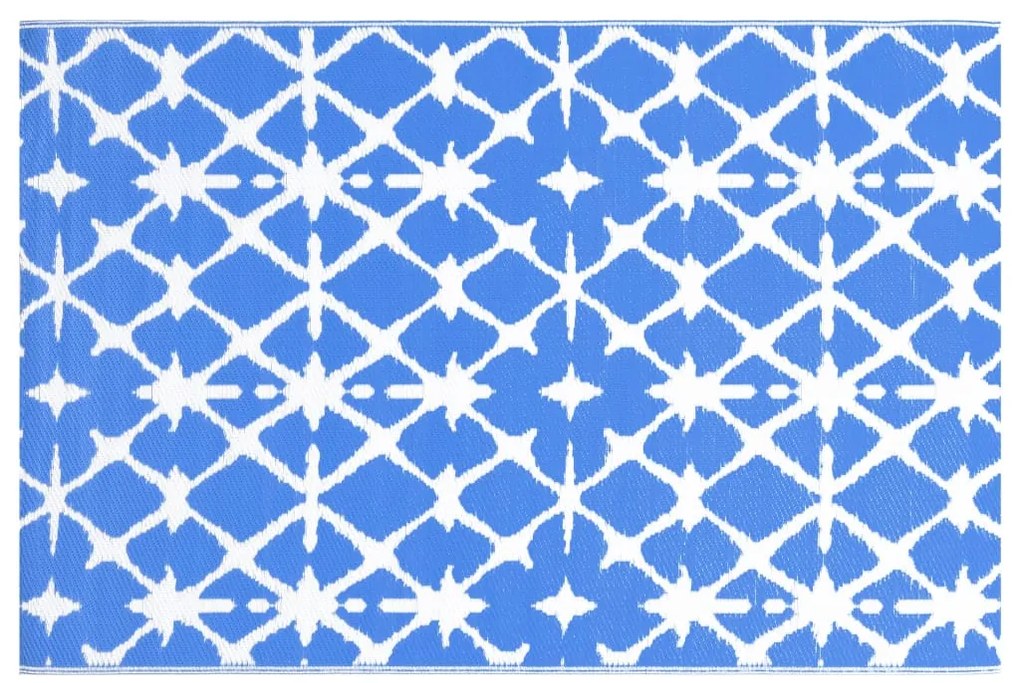 Tapete de exterior 120x180 cm ARAKIL PP azul e branco