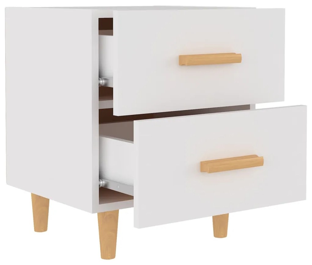 Mesas de cabeceira 2pcs 40x35x47,5 cm branco
