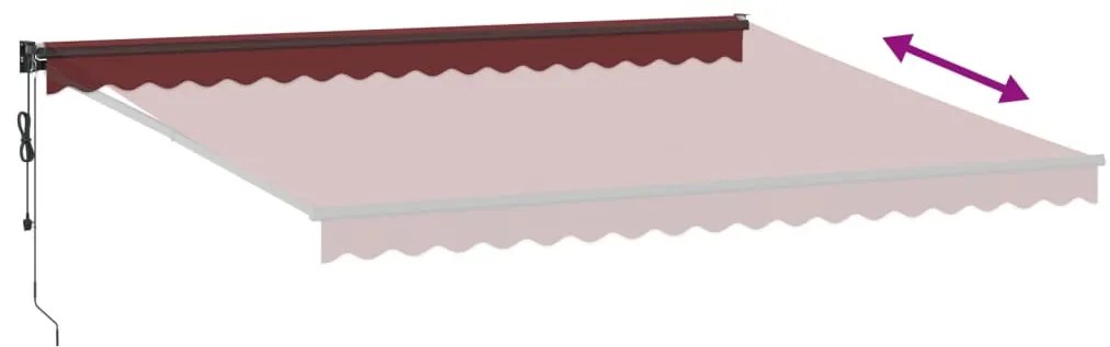 Toldo retrátil automático 450x300 cm bordô