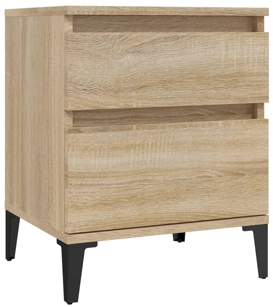 Mesas de cabeceira 2 pcs 40x35x50 cm carvalho sonoma
