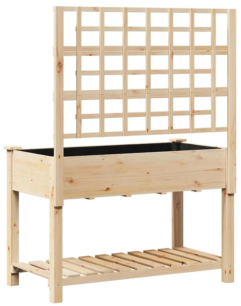 Plantador de Jardim vidaXL com Treliça e Estante 115x59x152 cm de Made