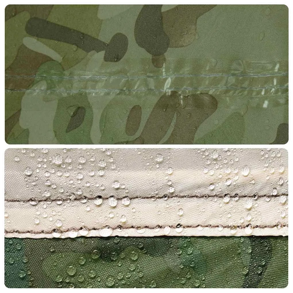 Lona de campismo 406x306 cm impermeável camuflagem